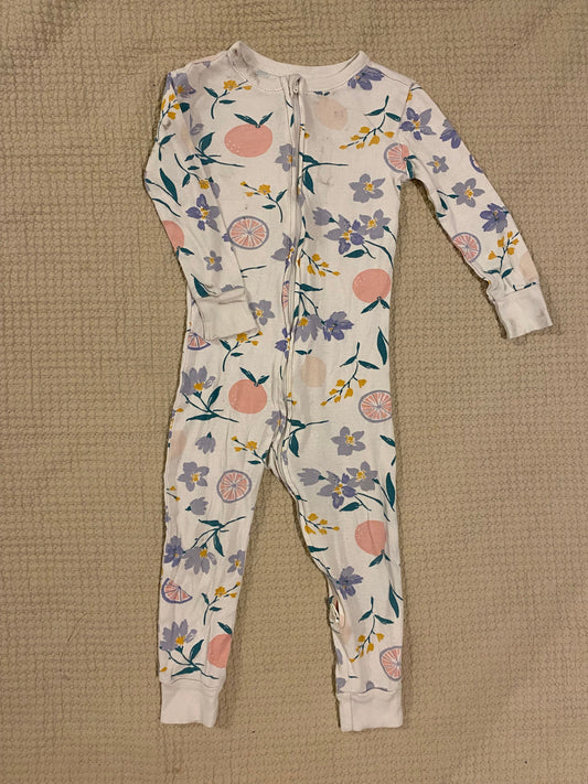 Old Navy 2 way zipper cotton footless onesie 24 Months