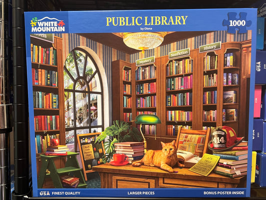 White Mountain Puzzle 1000 piece puzzle. No smoking/No pet home. Assembled once.