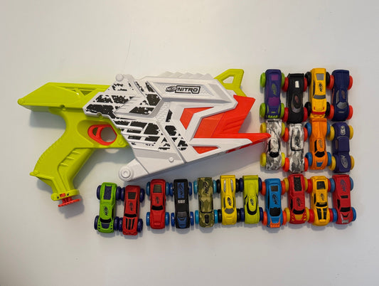 NERF Car Launcher with Foam Cars Toy Vehicles