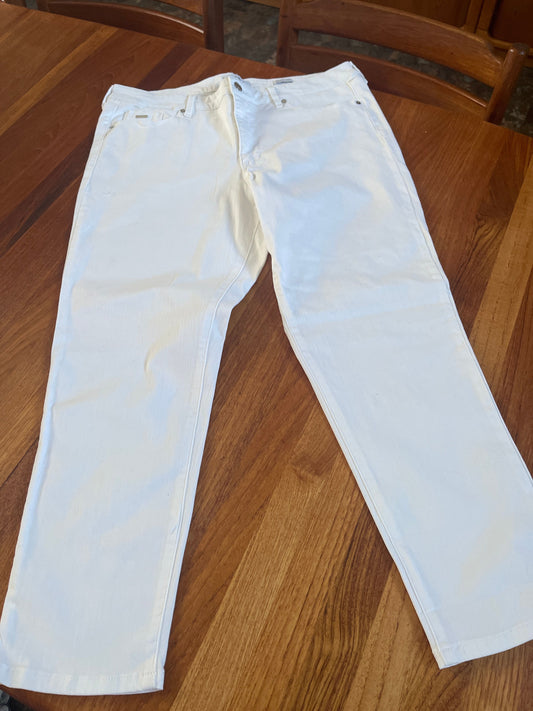 Nine West White crop pants Women's 16