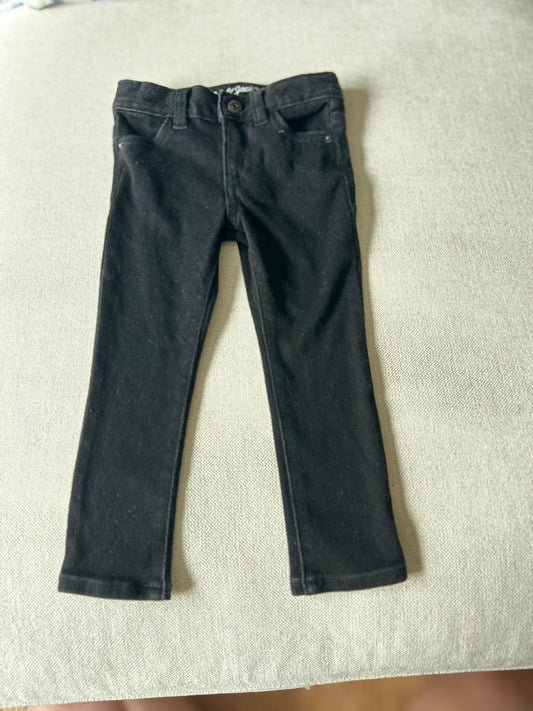 Cat & Jack VGUC black denim jegging 2T