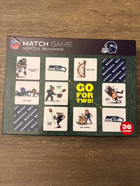NFL Seahawks matching game NFL matching card game, all 36 cards, never used Games
