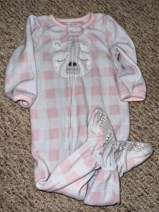 Carters fleece footie plaid pjs Carters fleece footie plaid pjs 12 Months