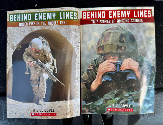 Scholastic Behind Enemy Lines series 2 book bundle paperbacks Youth Chapter Book