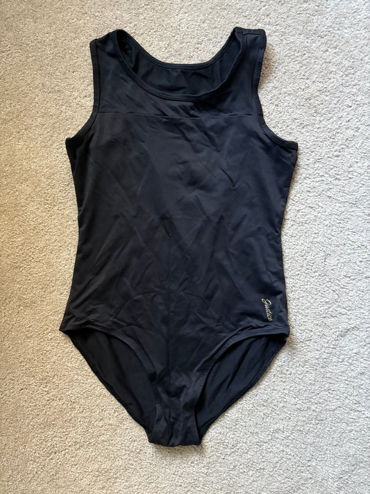Justice, 16, Girls sleeveless leotard with keyhole back design, black 16