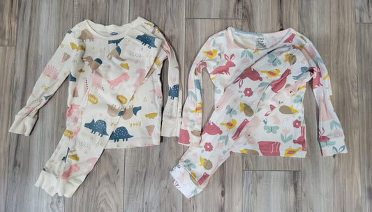 Carters, Old Navy 2 pack pj pajamas dinosaurs woodland creatures size 3T 3T