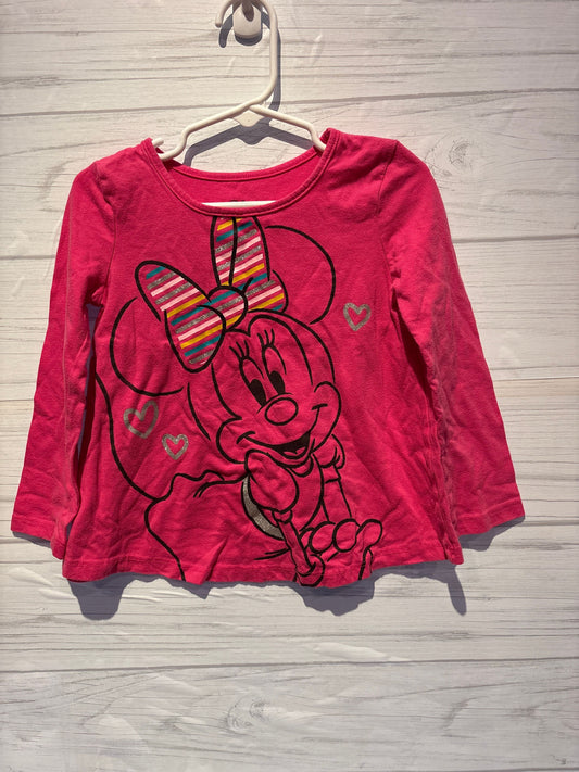 Disney Girls Minnie Mouse pink long sleeve tshirt - 3T 3T