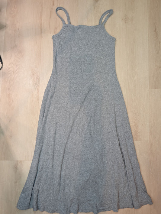 Knit Gray A-line Maxi dress, size L comfortable fit-and-flare A-line silhouette, sleeveless Women's - L