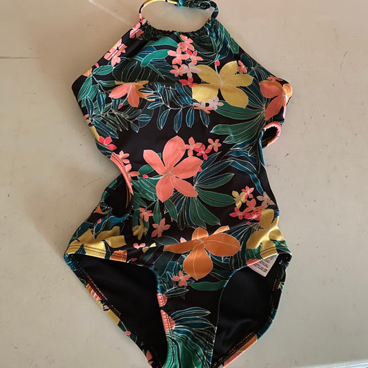 Old Navy Sz 6 7 swimsuit swim floral Hawaii bathing suit 6