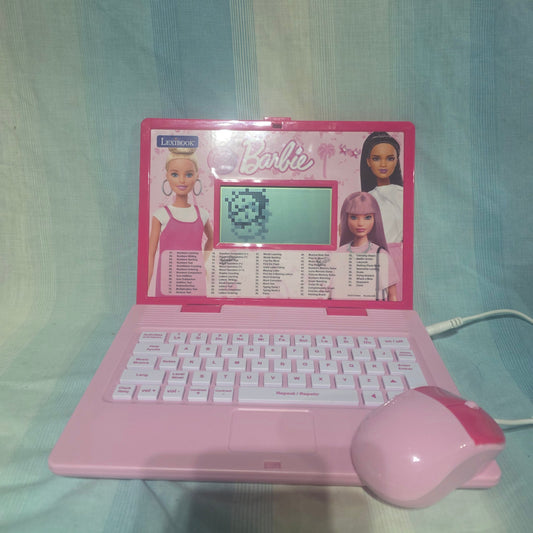 Lexibook Barbie educational laptop exercises for language, mathematics, logic, and music. Pretend Toy