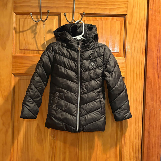 Pink Platinum black puffer coat jacket size 5/6 5T/5