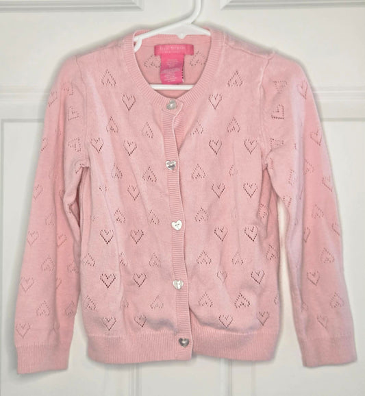 Isaac Mizrahi Girls' Size 5/6 Lightweight Pink Button Up Cardigan 5T/5