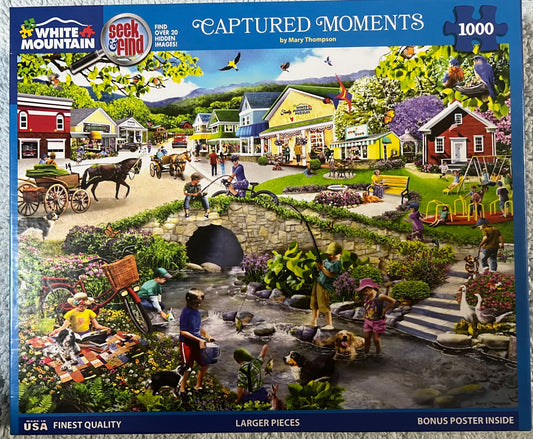 White Mountain Puzzle 1000 piece puzzle. No smoking/No pet home. Assembled once.