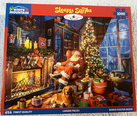 White Mountain Puzzle 1000 piece puzzle. No smoking/No pet home. Assembled once.