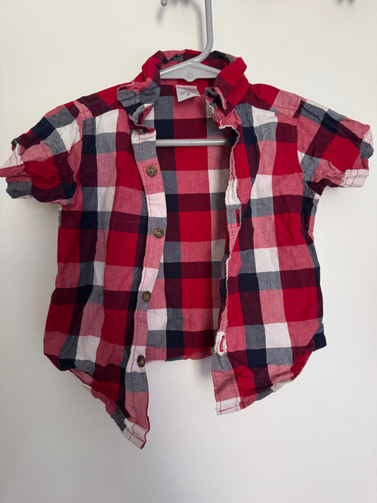 Carters button up Red white and blue boys button up 12 Months
