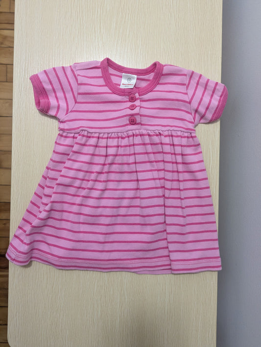 Hanna Andersson Hanna Andersson Girls 6-12 Months Pink Striped Dress 6 Months