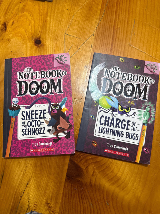The notebook of doom Two different notebook of doom books Youth Chapter Book