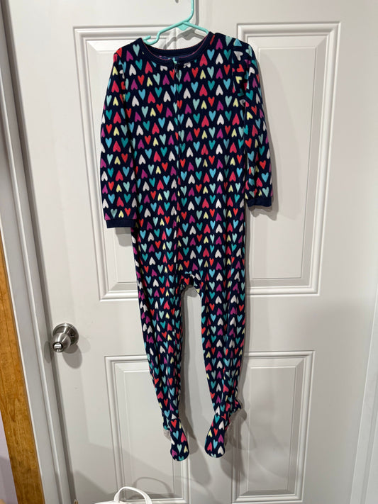 Carters fleece girls size 5 5T Footed pajamas 5T/5