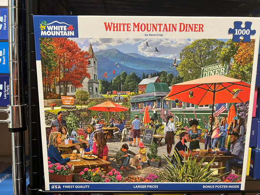 White Mountain Puzzle 1000 piece puzzle. No smoking/No pet home. Assembled once.