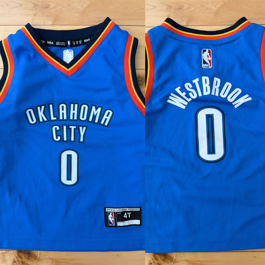 NBA Jersey Oklahoma City Thunder Size 4T Westbrook OKC Jersey Size 4T 4T/4