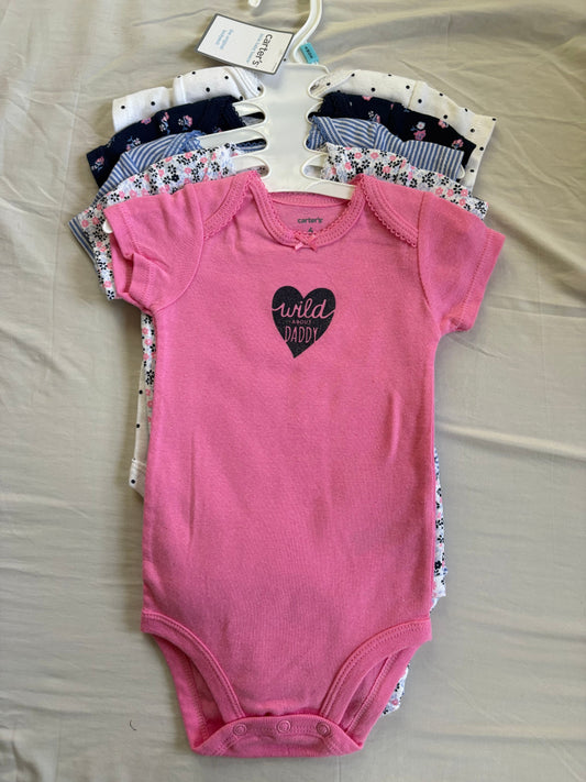 Carters, 6 months, onesies NWT, 5 pack short sleeve 6 Months