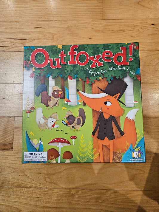 Gamewright Outfoxed mystery game ages 5+ Cooperative game, figure out clues to discover thief Games