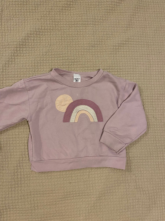 Carters Purple rainbow sweater 2T