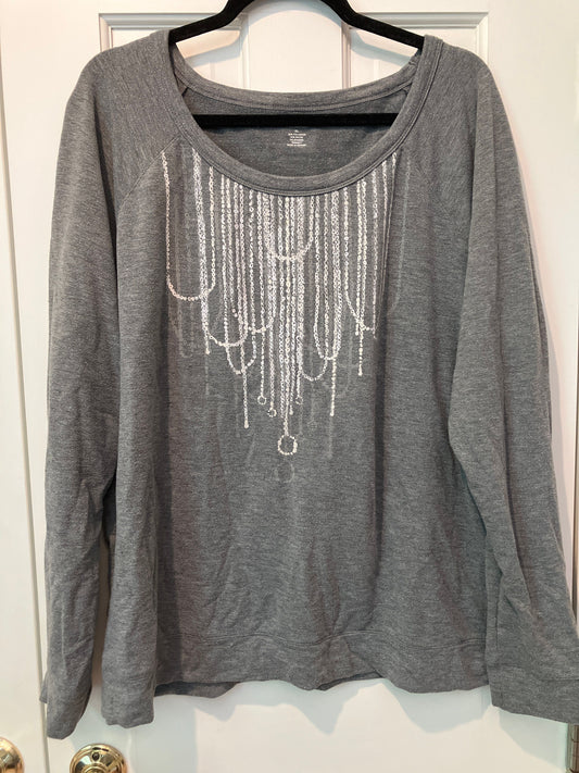 Ana size xl long sleeve sweater soft and stretchy Chandelier graphic Women's - XL
