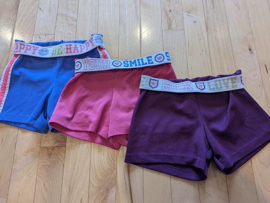 Faded Glory Set of 3 Jersey Shorts Maroon, Pink, Blue 4T/4