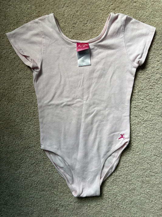 Capezio, S, Girls classic short sleeve leotard light pink 4T/4
