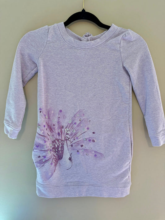 Gymboree sweatshirt girls dress size 7 Peacock print. Has pockets. 7