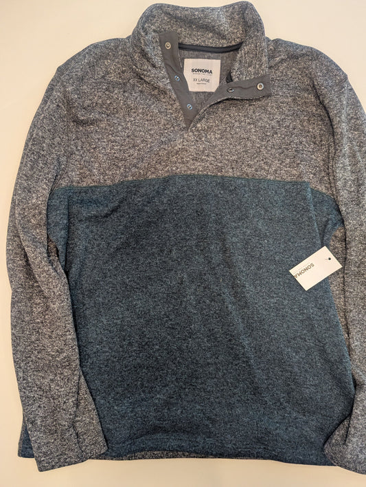 Sonoma Sonoma Men's XXL Gray & Green Pullover NWT Men's - XXL