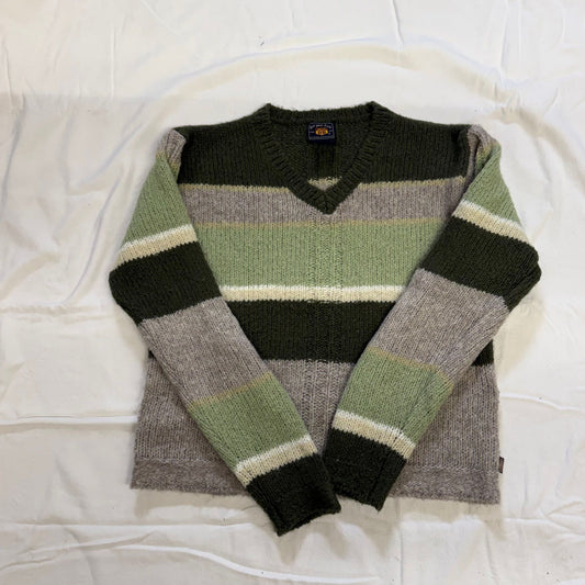 Route 66 - Women - Sz Medium Multi Grn  Striped L Slv Knit sweater Women's 10