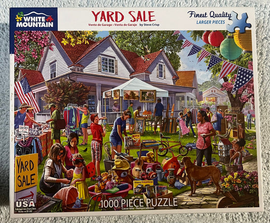 White Mountain Puzzle 1000 piece puzzle. No smoking/No pet home. Assembled once.