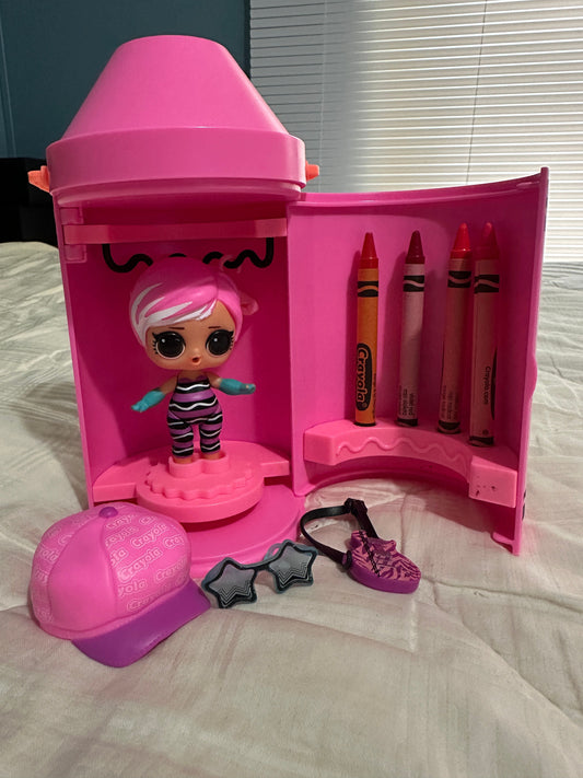 LOL Surprise LOL Surprise Crayola Color Me Studio Shocking Pink Dolls and Accessories