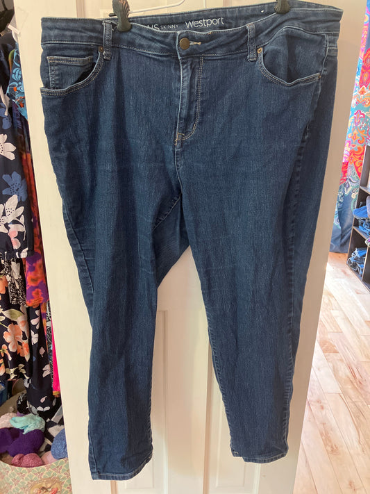 Westport 18WS skinny jeans short length Denim jeans blue with pockets Women's 18