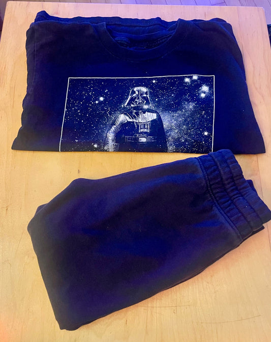 Star Wars & Athletic Works Size 6/7 sweat pants and short sleeve Star Wars shirt 6