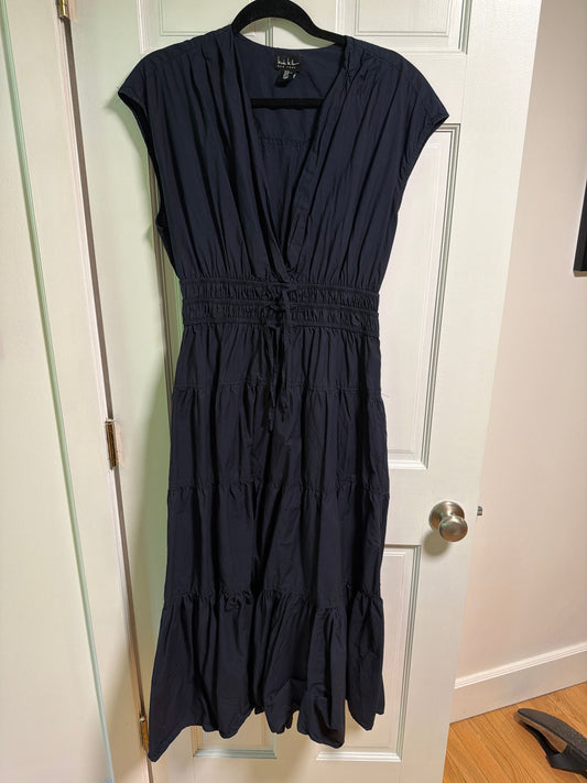 Nicole Miller Navy blue maxi with tie waist- so flattering! Women's - XL