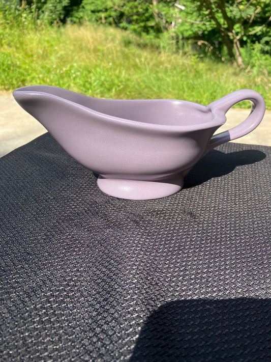 Libby Tableware vintage gravy boat - ceramic Purple / Purplish stone / gray, Dishwasher safe, Microwave safe Kitchen