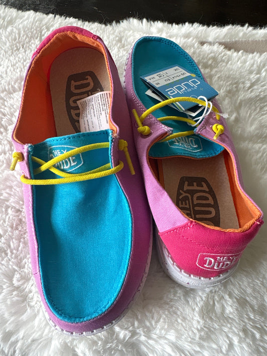 Hey Dude, 3Y Shoes Orange, pink, blue, yellow NWT slip on shoes 3 (Big Kid)