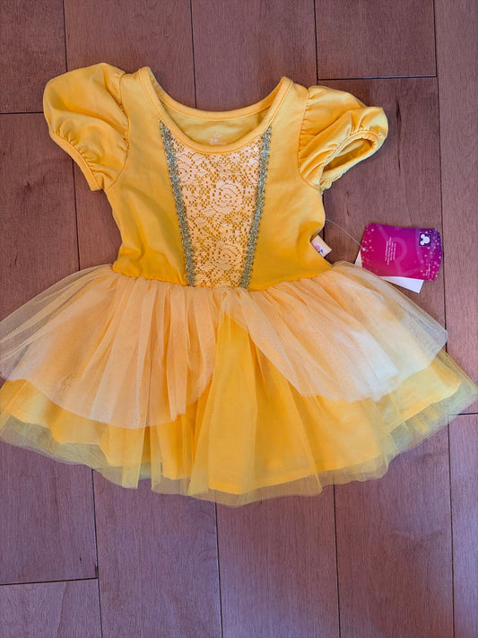 Disney Princess Belle Dress 12 Month Yellow, NWT 12 Months