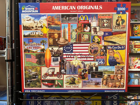 White Mountain Puzzle 1000 piece puzzle. No smoking/No pet home. Assembled once.