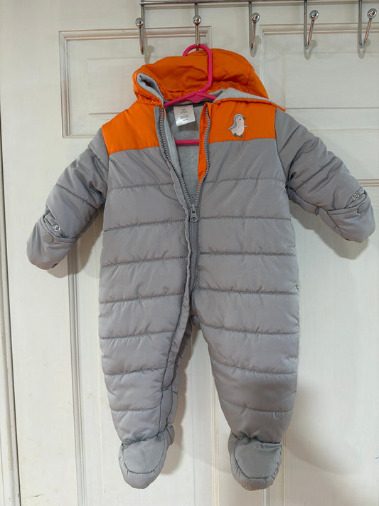 Carters 3 month gray and orange snowsuit 3 Months