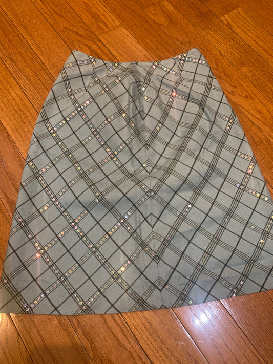 Tribeca Blue wool skirt with sequins. Very good condition Women's 8