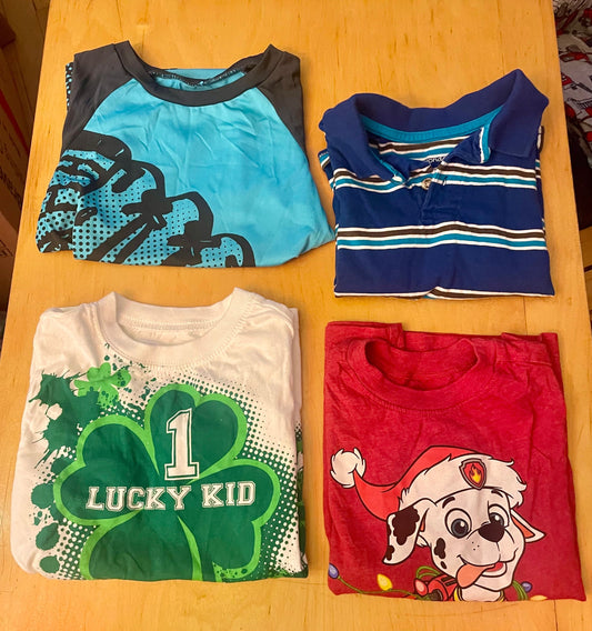 Old Navy, Childrens Place, Wonder Kids, Okie Dokie Three tshirts and one buttoned collared shirt 4T/4
