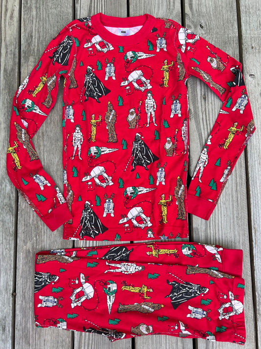 Hanna Andersson Size 14-16 160cm Pajamas Red Star Wars Christmas Festive Print NWOT Girl's Boy's 14