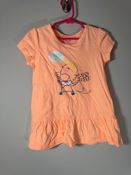 Wonderkids Peach Follow Me Bird Shirt 5T/5