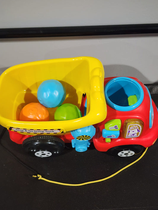 Vtech - Drop & Go Dump Truck Red and Yellow & 3 boulders Toddler