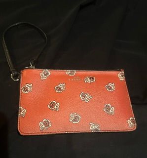 Coach Red with Roses Wristlet like new Purse