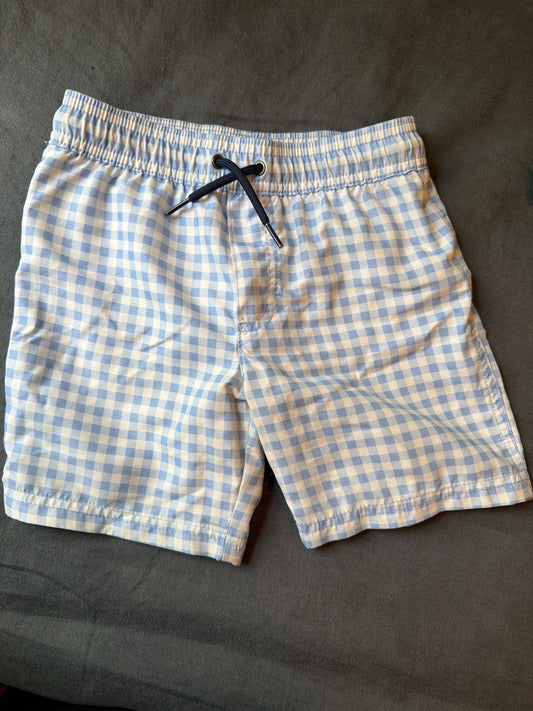 Cat and Jack Blue checkered swim trunks 4T/4